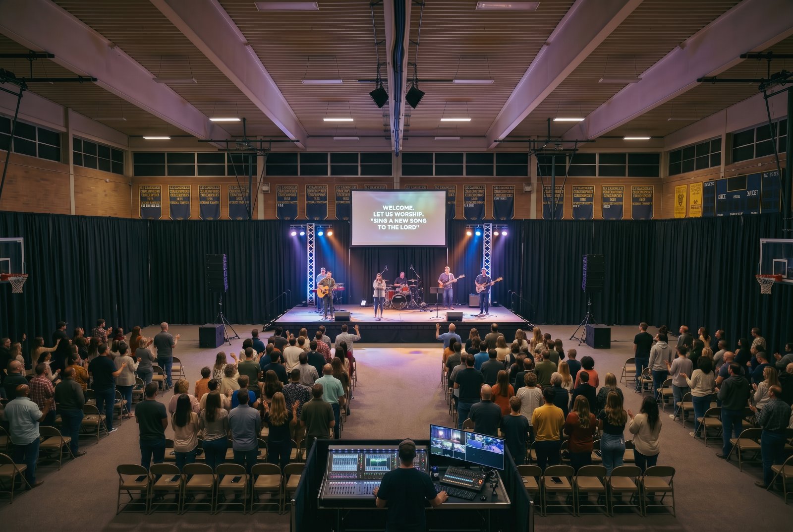 Gym deployed for worship service